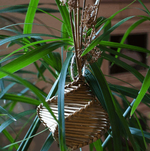 Lot de 3 boules de Noël en jonc