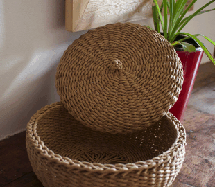 Boîte à bijoux en toron de papier recyclé