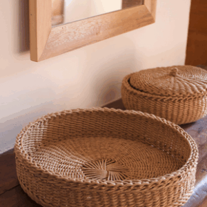 Corbeille en toron de papier recyclé